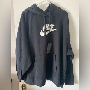 Nike black Womens Plus Size 3X,pullover Swoosh hoodie w/pockets, DV5091-010- NWT